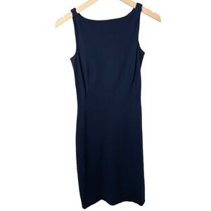MM LaFleur Lydia Twisted Straps Galaxy Navy Sheath Dress Size 0